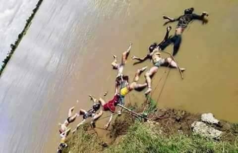 Rohingya genocide done by Myanmar military and Rohingya dead bodies are floating on the bay of Bengal.